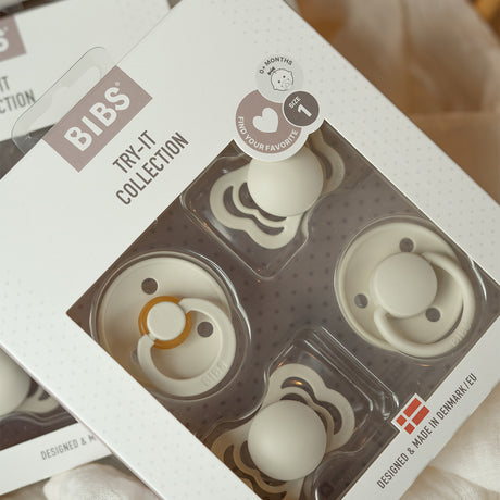 Try-It samling 0-6mnd (Ivory) 4 stk fra BIBS