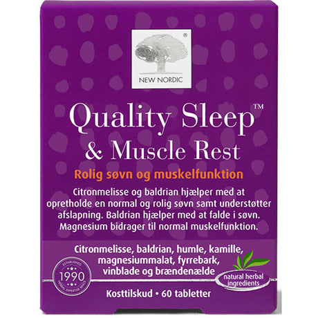 New Nordic Quality Sleep & Muscle Rest | 60 Tabl. fra New Nordic