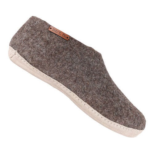 SHU`S hjemmesko med læder sål Brown | 45 fra SHUS