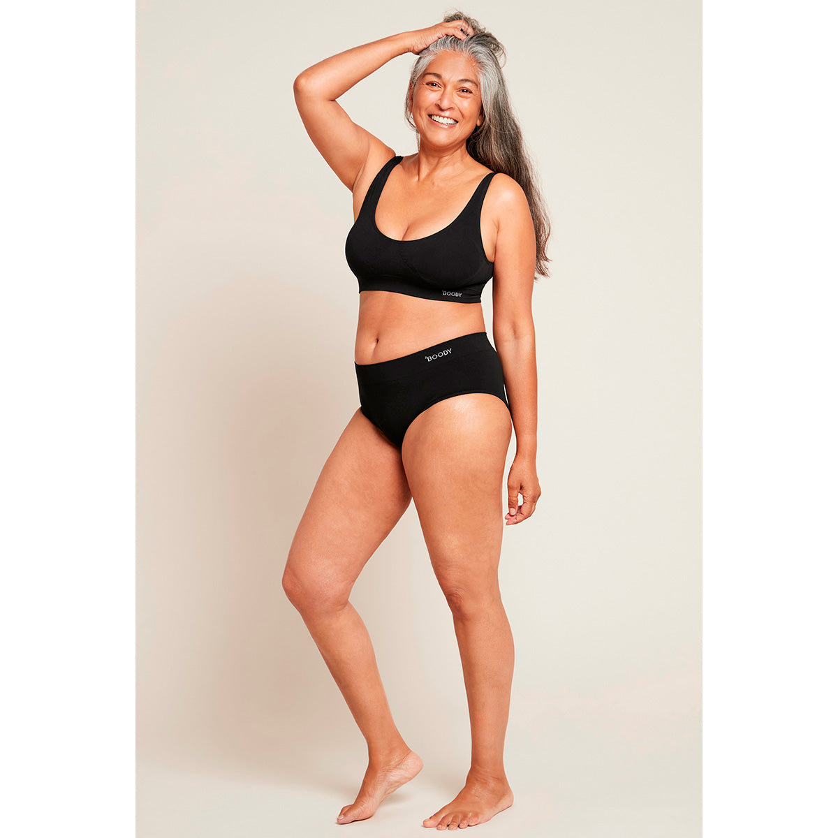 Boody Midi Brief Sort | Str. S fra Boody