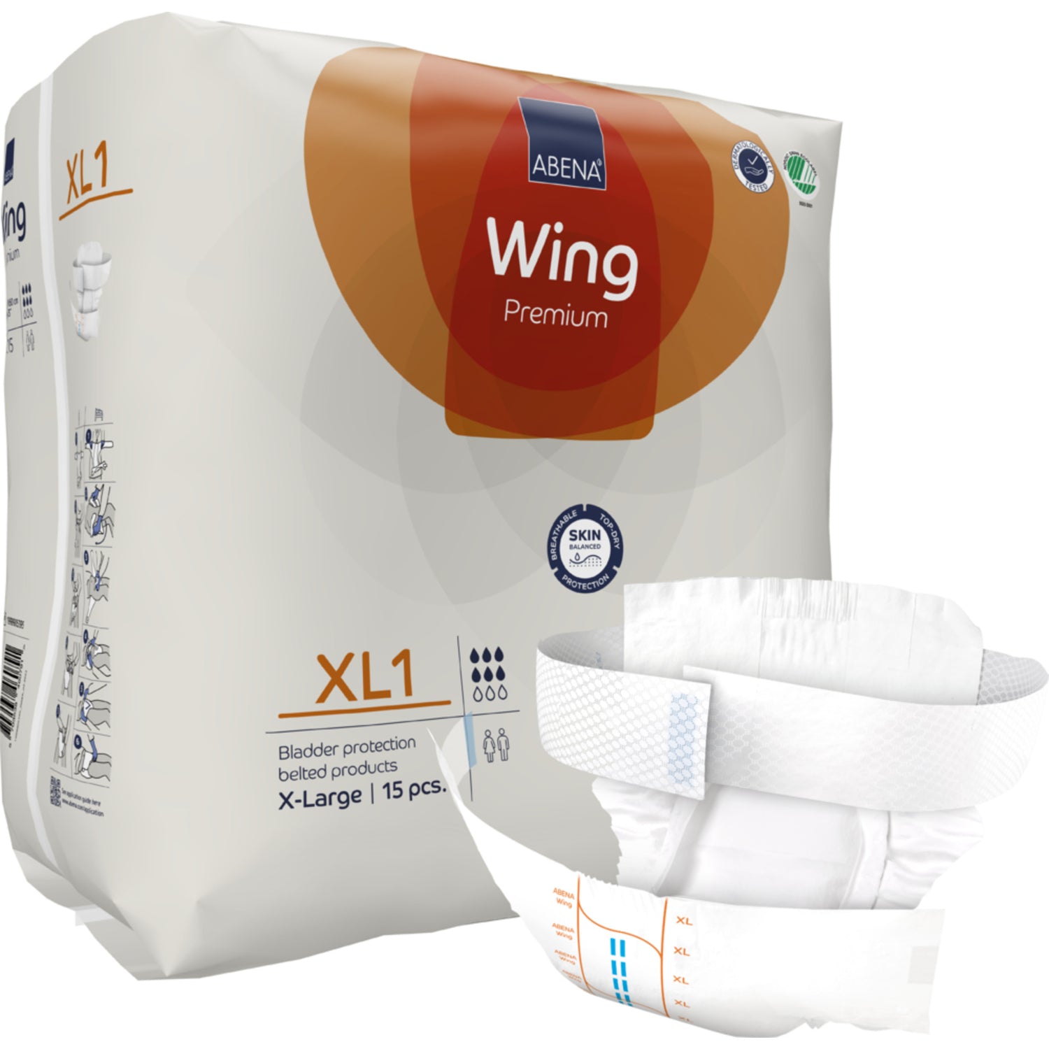 Wing Xl1 Belte Inkontinensbeskyttelse, Premium fra Abena