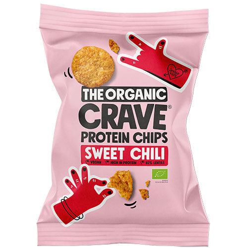 The Organic Crave Veganske Protein Chips M. Sweet Chili Økologisk | 75 gr fra The Organic Crave