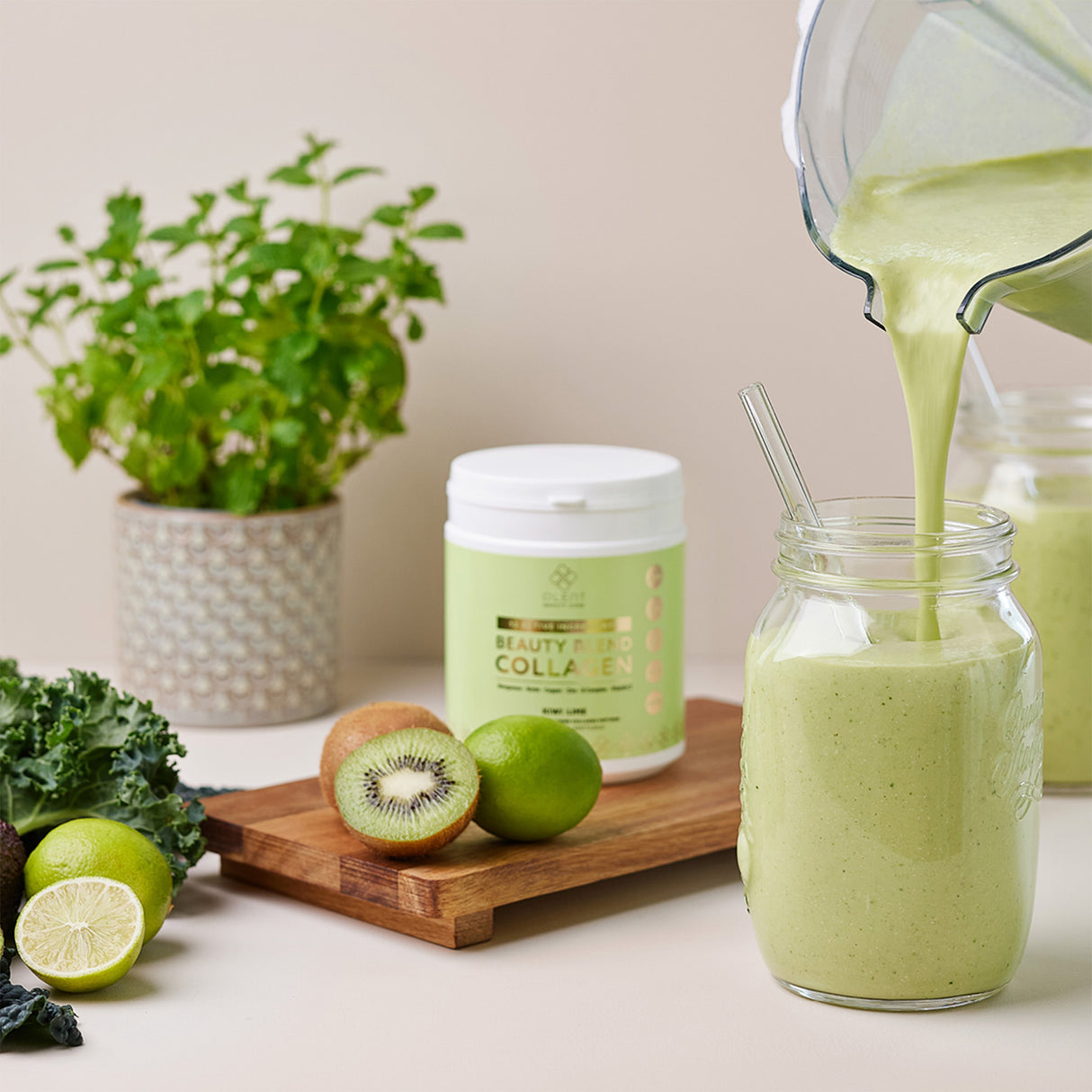Plent Beauty Blend Collagen | Kiwi Lime fra Plent