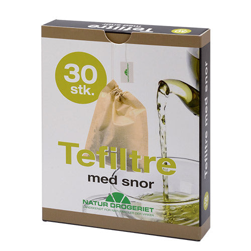 Tefiltre Med Snor Engangsfilter, Ubleket fra Natur-Drogeriet