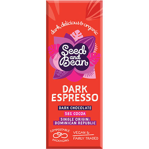 Mørk Sjokolade 58% Espresso Ø fra Seed & Bean
