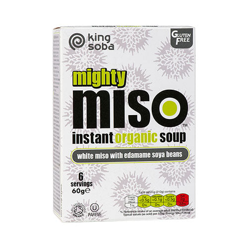 Instant Miso Suppe Edamame Øko - Glutenfri fra King Soba