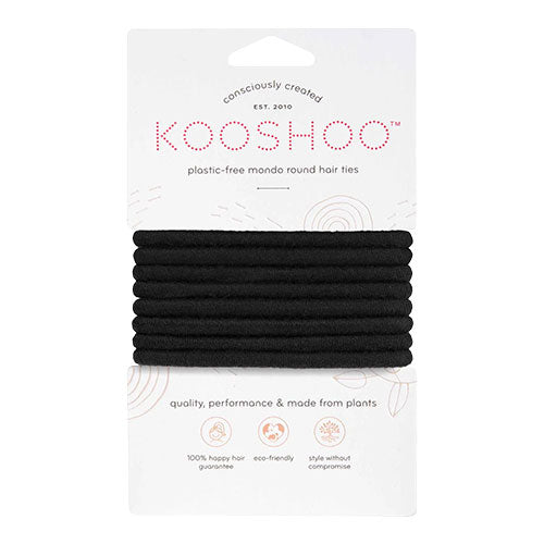 Hårstrikker Svart plastfri 8 stk (store) fra KooShoo