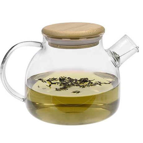 Glasstekanne med Bambuslokk 1 L fra Aromandise