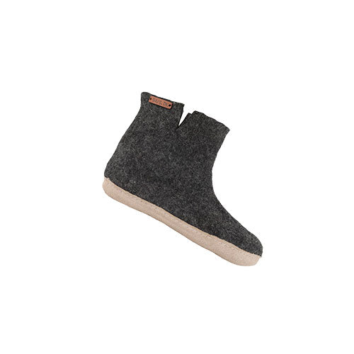 SHU´S hjemmesko med læder sål Dark Grey | 43 fra SHUS