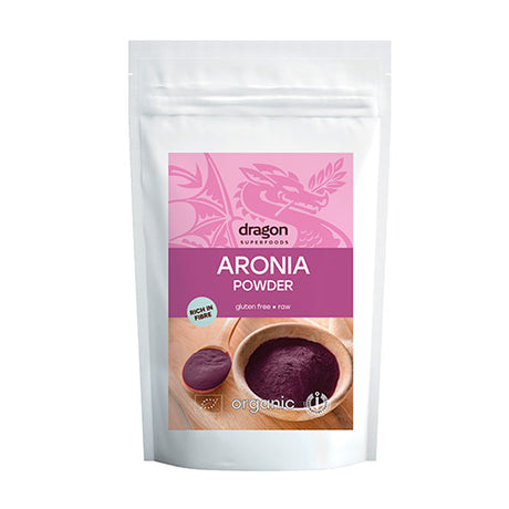 Aronia / Svartsurbær Pulver Glutenfri - fra fra Dragon Superfoods