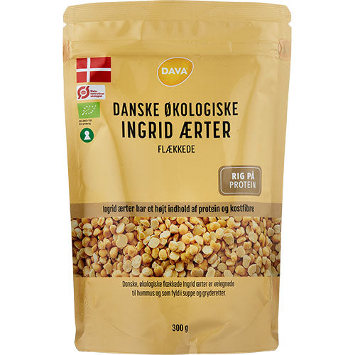 DAVA Flækkede Ingrid ærter Ø | 300 GR fra DAVA