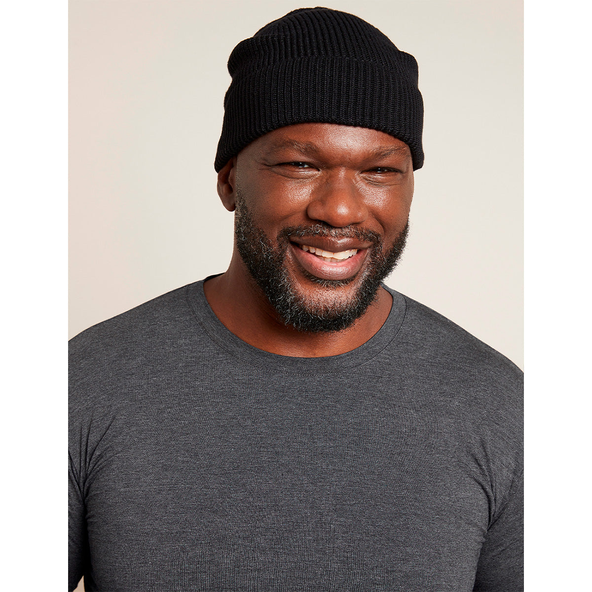 Boody Beanie Hue Ribbed Knit Sort One-size fra Boody