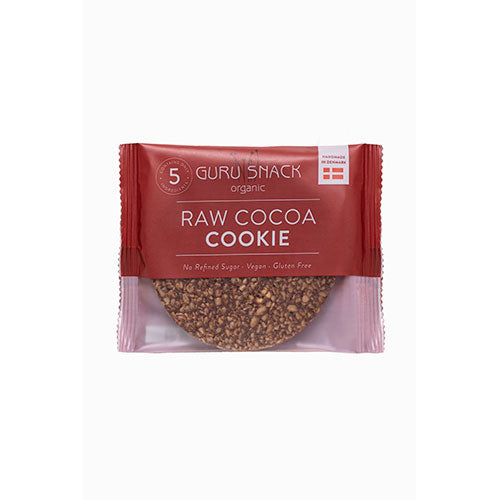 Raw Cocoa Cookie Øko Enkeltvis Innpakket fra Guru Snack