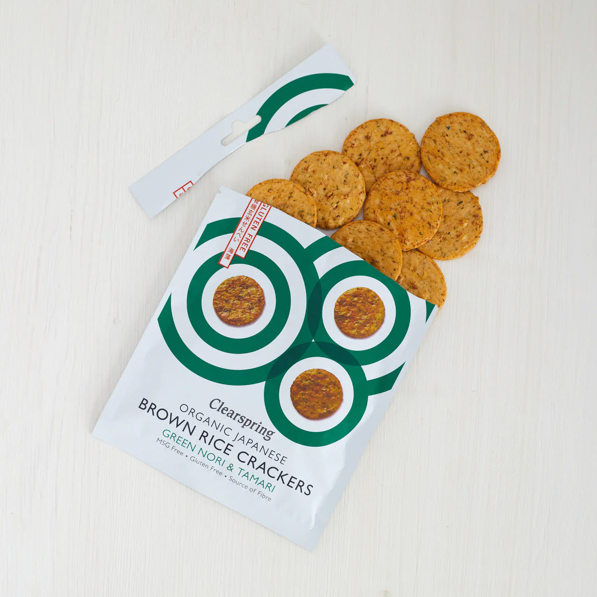 Rice Cracker Nori tang & Tamari Øko Glutenfri fra Clearspring