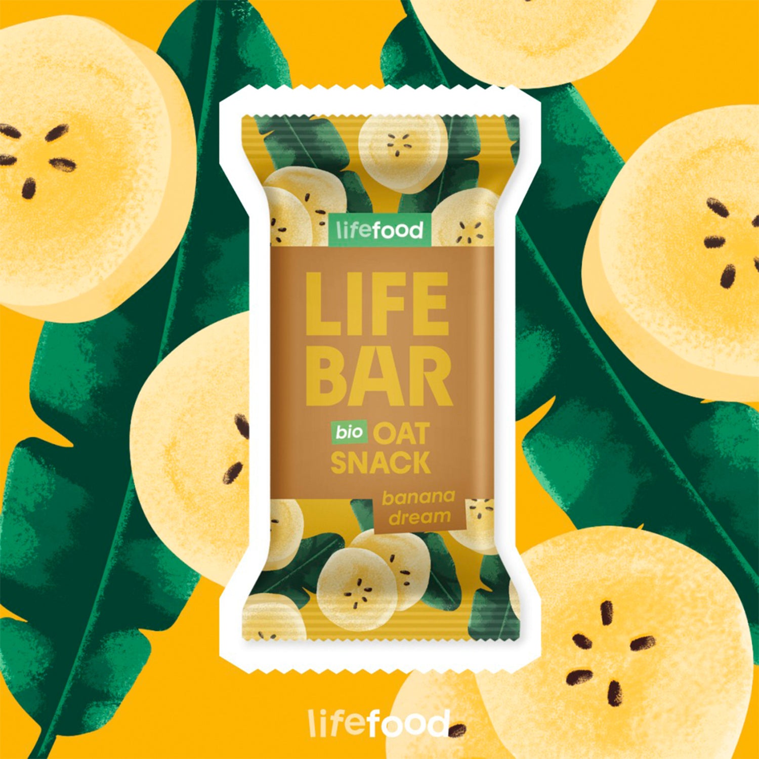 Glutenfri Havrebar Banana Dream Øko fra fra Lifefood