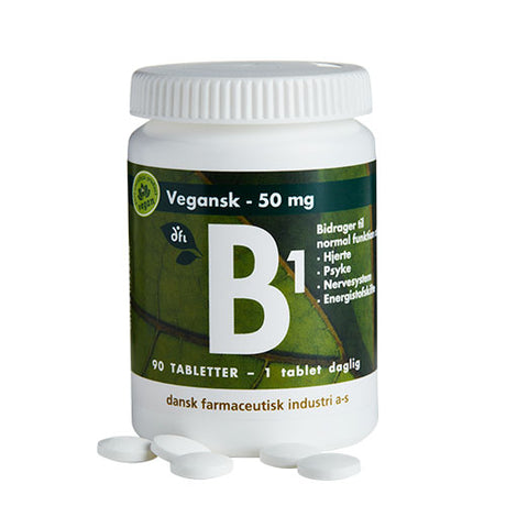 B1 50 Mg Vegan fra Grønne dfi vitaminer