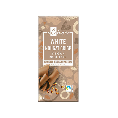 Sjokolade White Nougat Crisp Vegan Øko fra ichoc