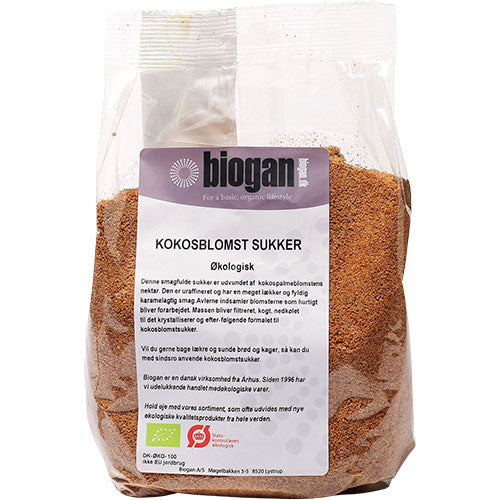 Kokosblomstsukker Uraffineret Sukker Øko fra Biogan