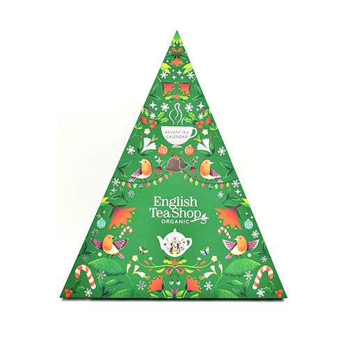 Triangular te-julekalender grønn Øko fra English Tea Shop