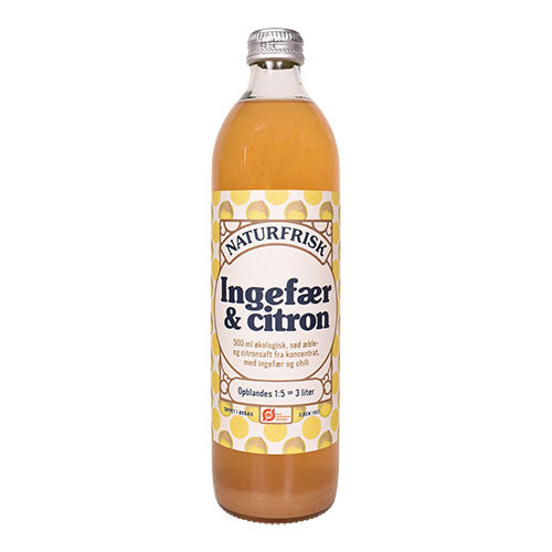 Naturfrisk Ingefær & Citron Saft Ø | 500 ml fra Naturfrisk