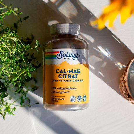Solaray Cal-mag Citrat Med Vitamin D Og K2 | 240 kapsler fra Solaray