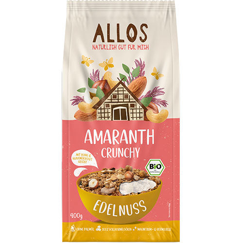 Allos Amaranth Crunchy Müsli Hasselnøtter Økologisk | 400 g fra Allos
