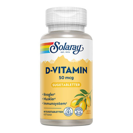 Solaray D-vitamin 50 Mcg | 60 Tabl. fra Solaray