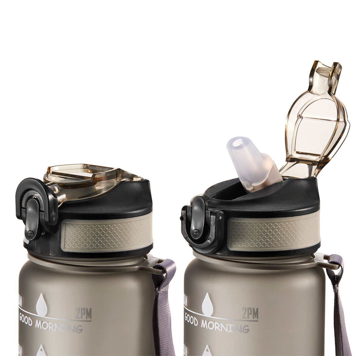 Motivasjons flaske 1 Liter Svart fra Motivational Bottle