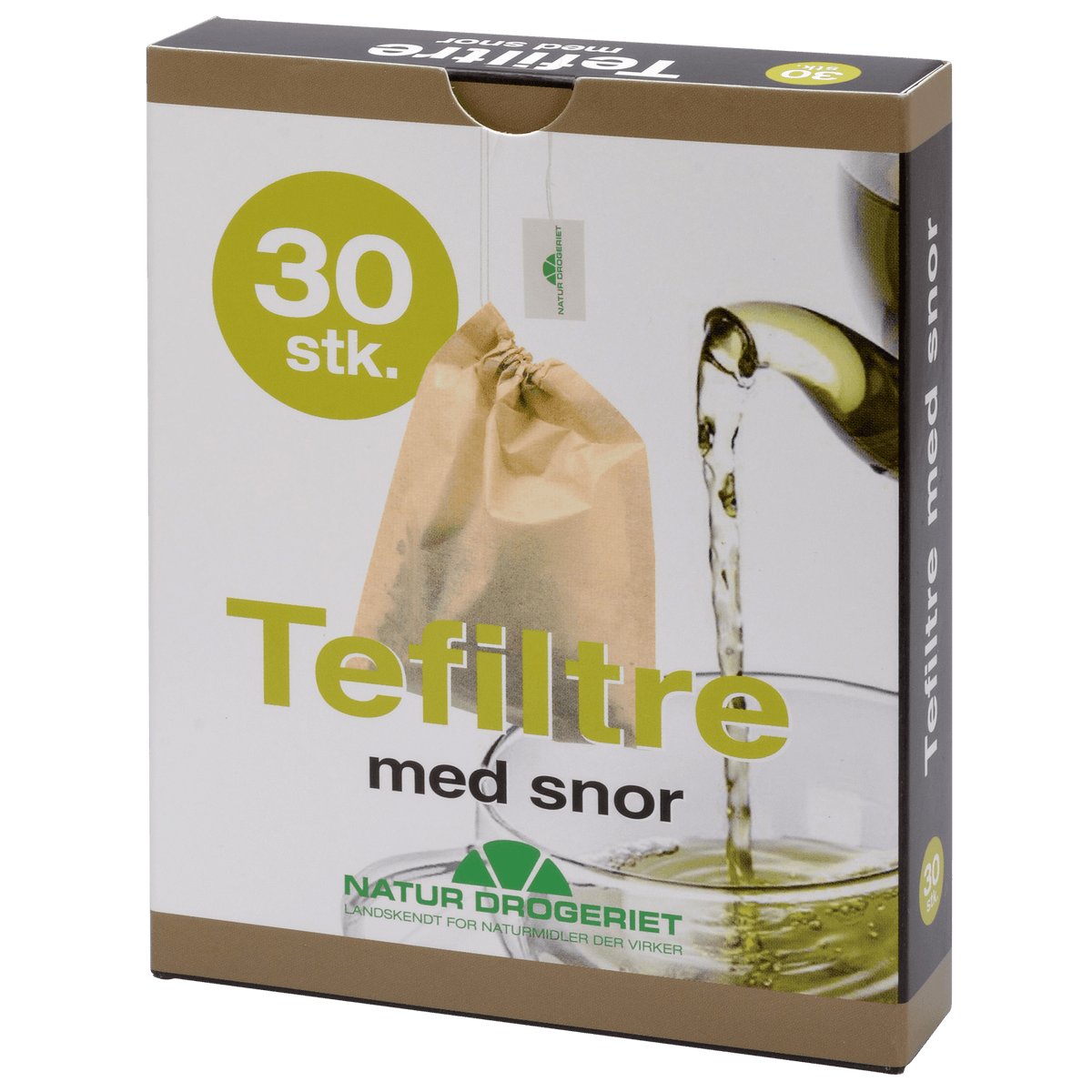 Natur-Drogeriet Tefiltre Med Snor Engangsfilter, Ubleket fra Natur-Drogeriet