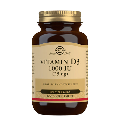 Natural D3-Vitamin Softgels fra Solgar