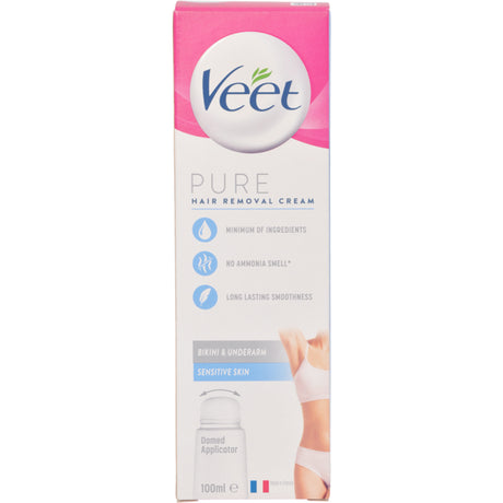 Pure Hair Removal Cream Sensitive Skin Bikini & Underarm fra Veet