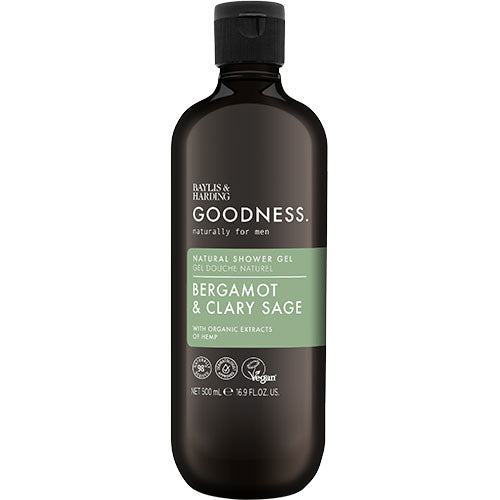 Goodness Men Bergamot & Clary Sage Shower Gel fra Baylis & Harding Goodness