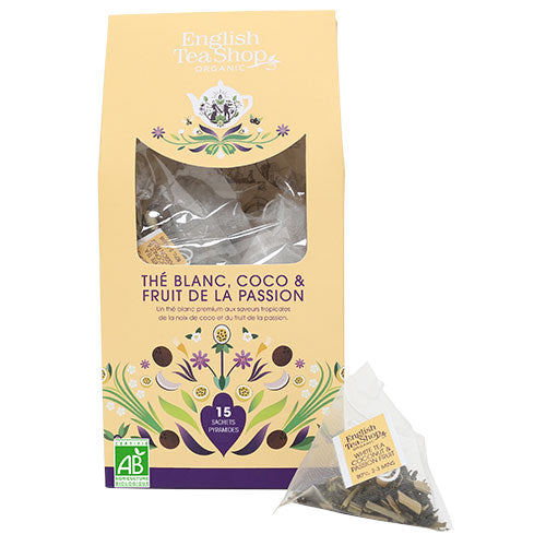 English Tea Shop White Tea, Coconut & Passion Fruit Tea Økologisk | 15 br fra English Tea Shop