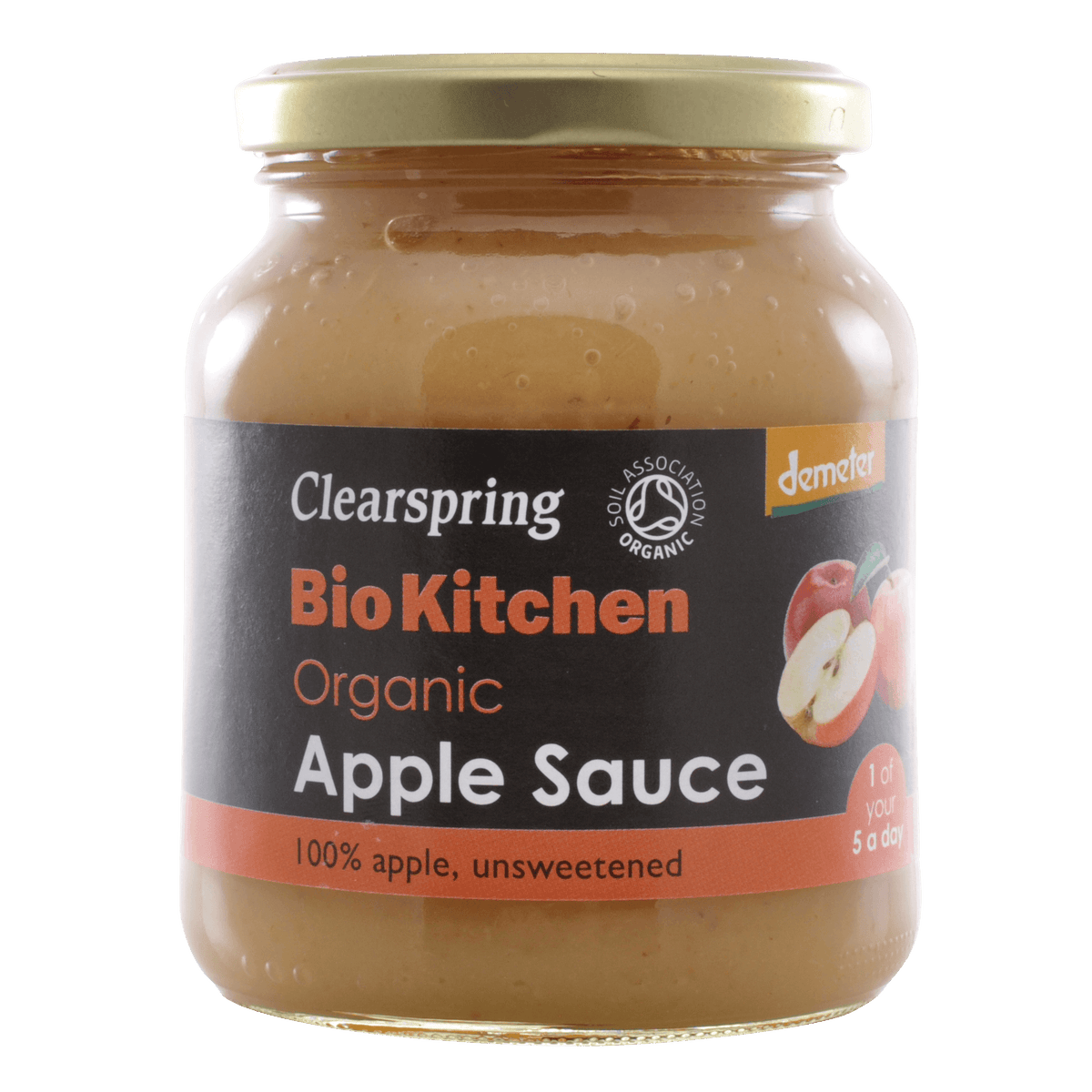 Clearspring Usøtet Biodynamisk Eplemos Økologisk | 360 g fra Clearspring