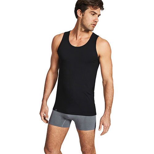 Boody Men´s Singlet Sort | Str. L fra Boody