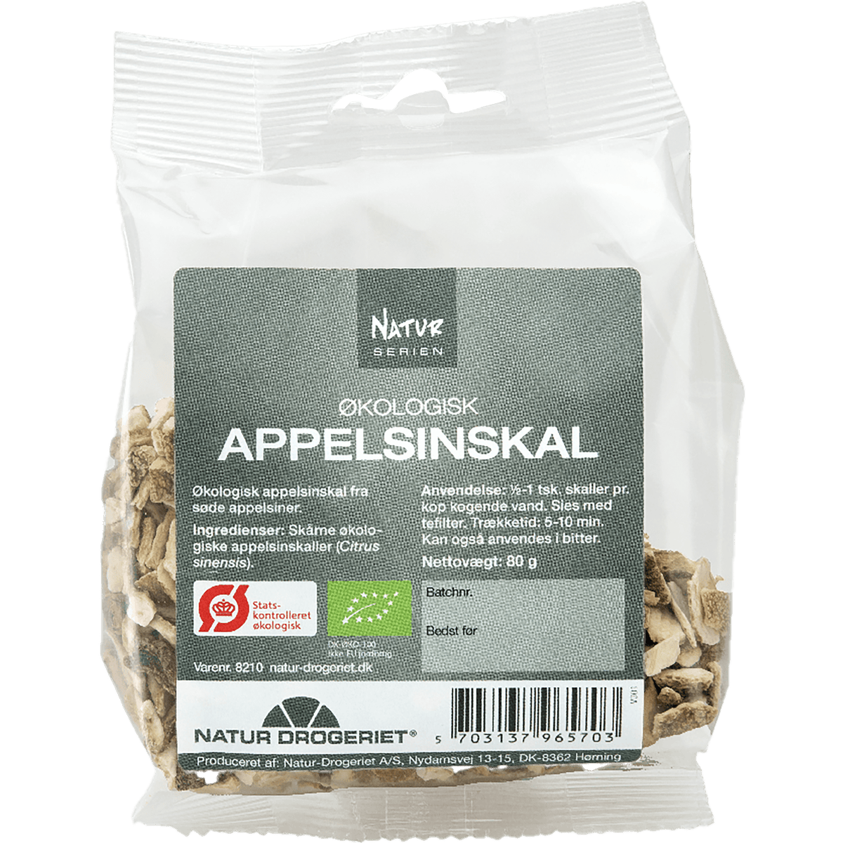 Natur-Drogeriet Appelsinskall Søt, Skåret Økologisk | 80 g fra Natur-Drogeriet