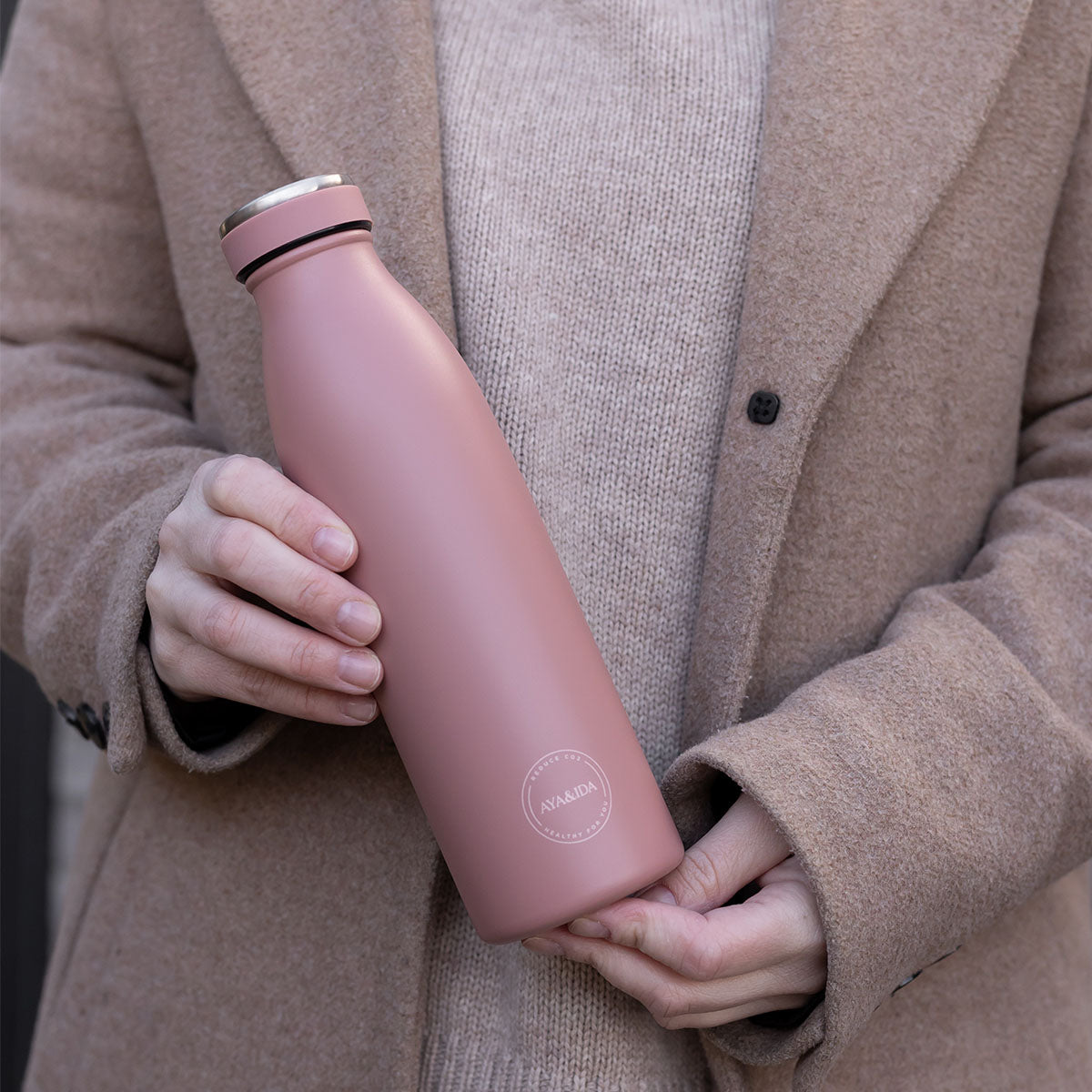 Termos Drikkeflaske Rustfritt Stål Aske Rose fra AYA&IDA