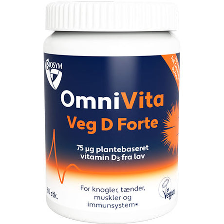 Biosym Omnivita Veg D Forte | 60 kapsler fra Biosym