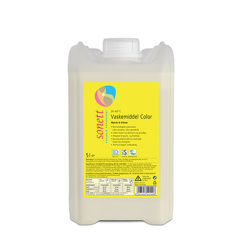 Sonett Vaskemiddel Color Mynte & Citron | 5 ltr fra Sonett