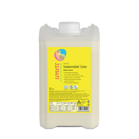 Sonett Vaskemiddel Color Mynte & Citron | 5 ltr fra Sonett
