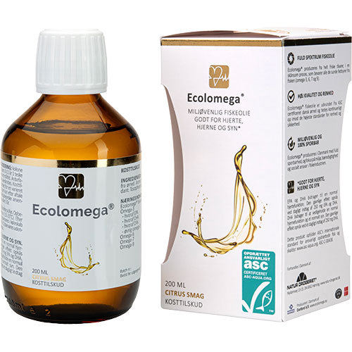 Natur-Drogeriet Ecolomega Fiskeolje | 200 ml fra Natur-Drogeriet