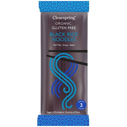 Svarte Risnudler Øko - Glutenfri fra Clearspring