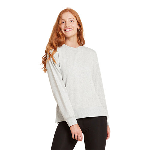 Boody Women´s Weekend Crew Pullover Grey Marl | Str. Xl fra Boody