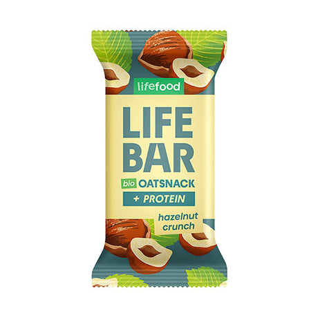 Glutenfri Havrebar Protein Hazelnut Crunch Øko fra Lifefood