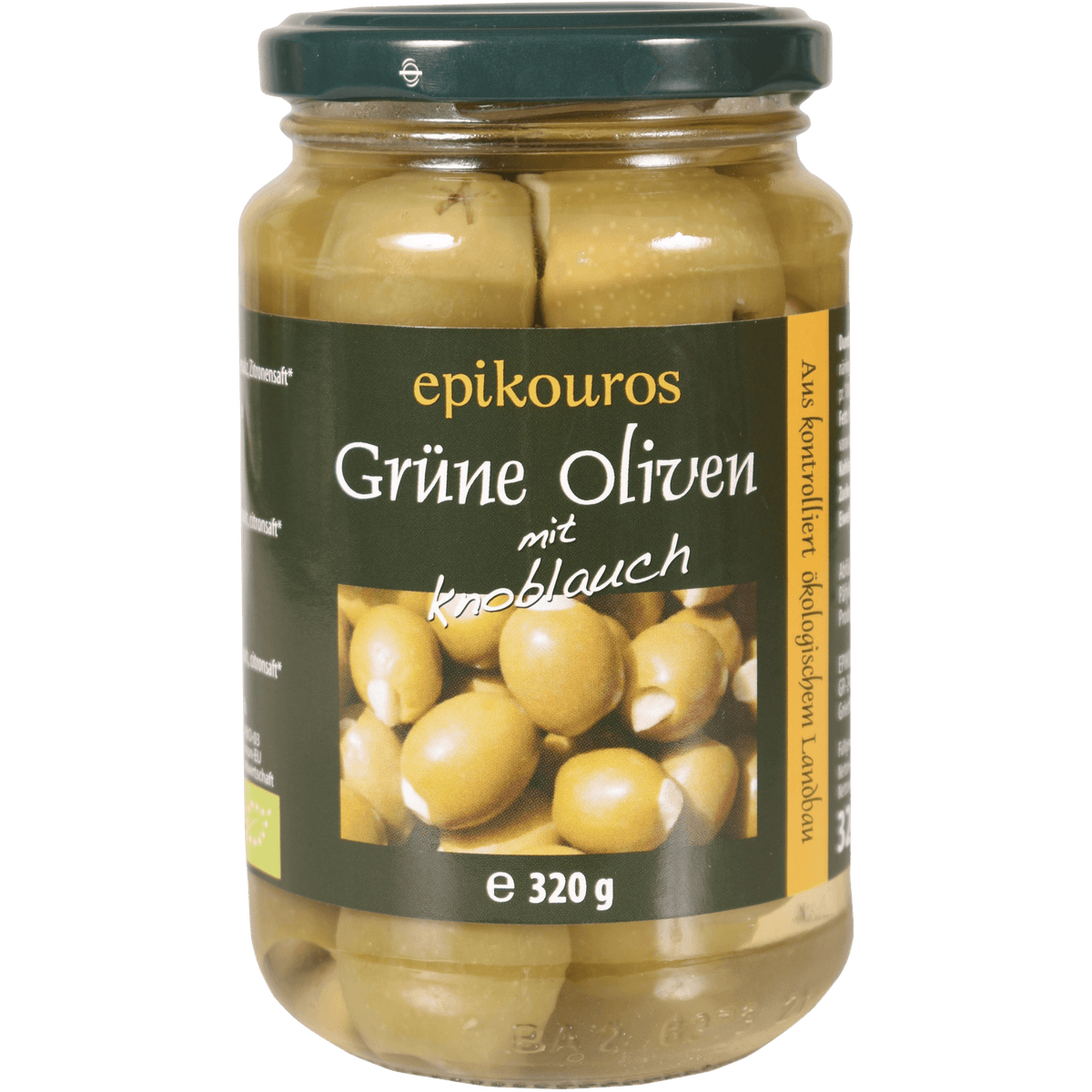 Rømer Oliven Grønnne m. Hvitløk Økologisk | 320 g