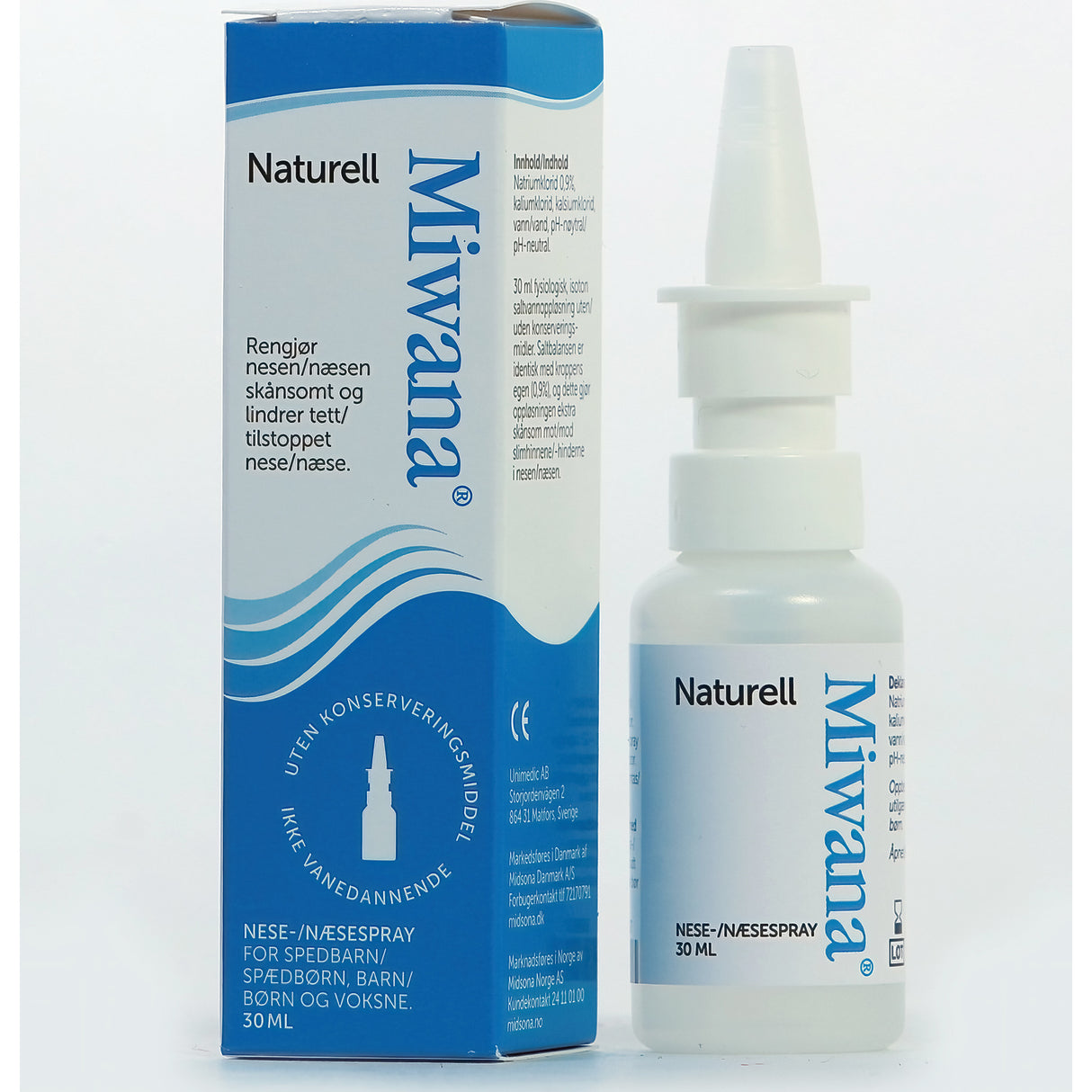 Nesespray Naturlig 30 ml fra Miwana