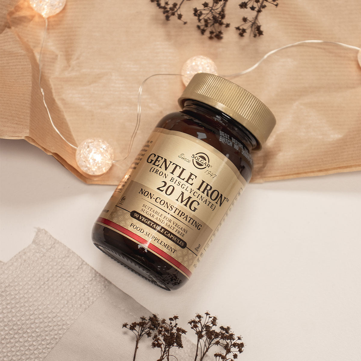 Skånsom Jern (bisglycinat) Tabletter fra Solgar