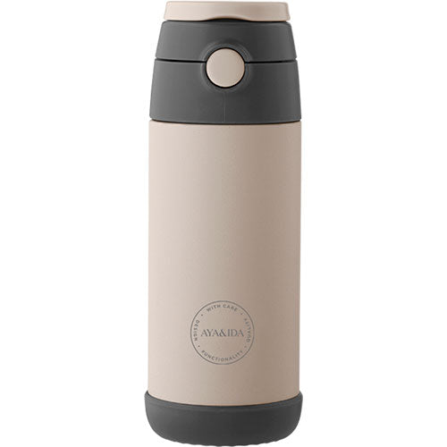 AYA&IDA Barneflaske med sugerør 350 ml | Krembeige fra AYA&IDA