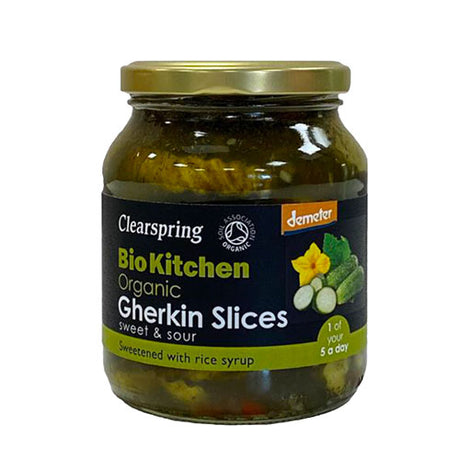 Drueagurker i skiver Øko Demeter fra Clearspring