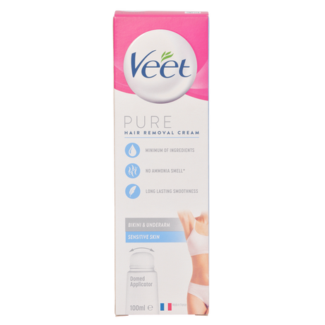 Pure Hair Removal Cream Sensitive Skin Bikini & Underarm fra Veet